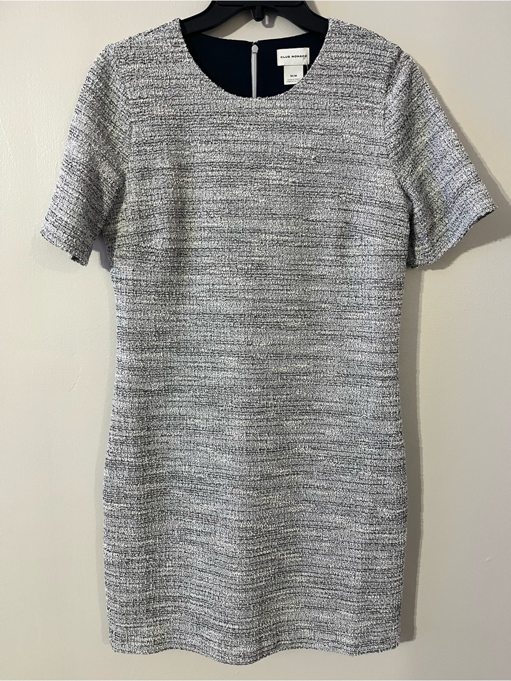 NWT Club Monaco Women's Shanice Dress $180 Textured Tweed Short Sleeve Shift M - Picture 5 of 10